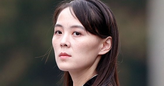 图为朝鲜国务委员金正恩的胞妹、劳动党第一副部长金与正。  