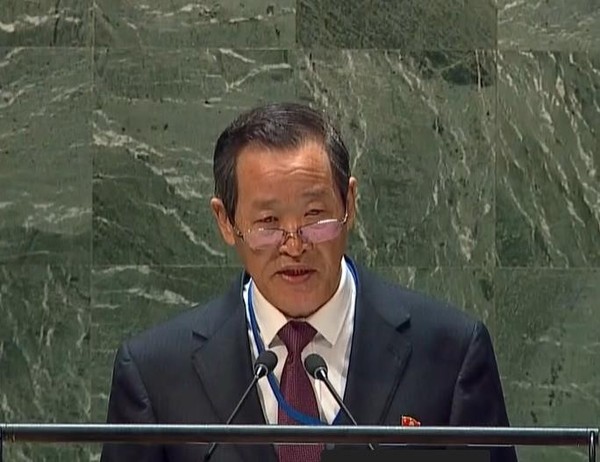 朝鲜常驻联合国代表金成(音)【照片来源：UN Web TV截图】