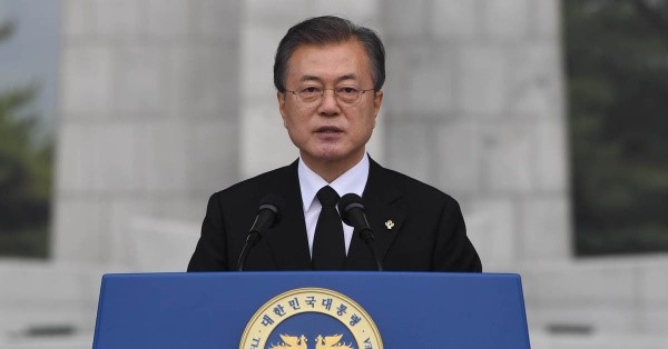 文在寅总统2019年在国立首尔显忠院致第64届显忠日追悼词。【照片来源：青瓦台摄影记者团】 