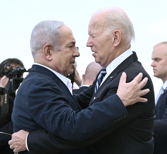 应以色列总理本雅明·内塔尼亚胡邀请，美国总统拜登18日抵达以色列。【图片来源：美联社=韩联社】