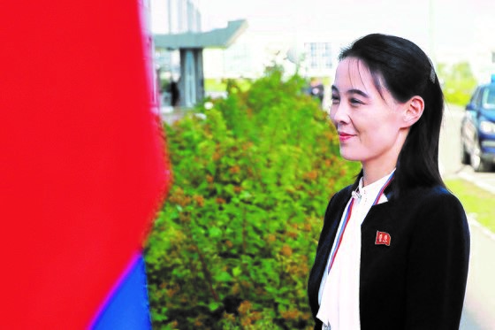朝鲜劳动党副部长金与正。【照片来源：韩联社】