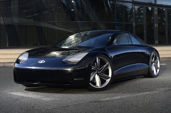 现代汽车的未来电动汽车概念车“Prophecy”。【 照片由现代汽车提供】