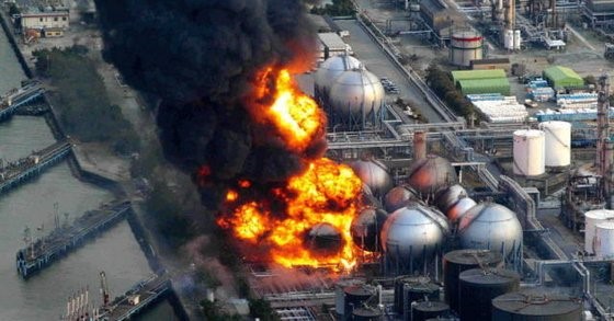 2011年福岛核电站发生爆炸事故时的照片。【中央图片库】
