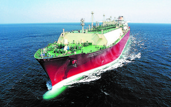 现代重工业建造的液化天然气(LNG)运输船。【图片来源：现代重工业】