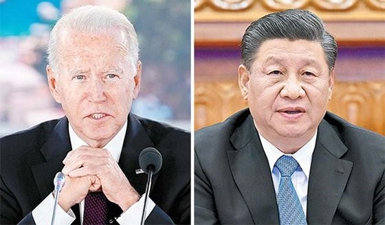 图为美国总统拜登和中国国家主席习近平。【照片来源：美联社、新华社=韩联社】
