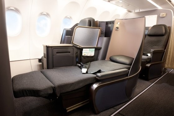图为空中客车A321neo商务舱座椅。【照片来源：大韩航空】