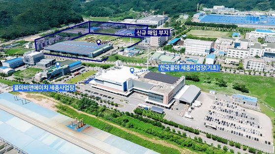 图为韩国科玛将在今年一季度内开工建设的位于世宗市全义面的科玛集团世宗工厂全景。【照片来源：韩国科玛】