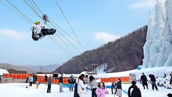 本月1日开幕的青阳阿尔卑斯山村冰泉庆典将持续到2月12日。在庆典中可以欣赏冰泉和冰雕，体验雪橇、高空飞索等多种活动。